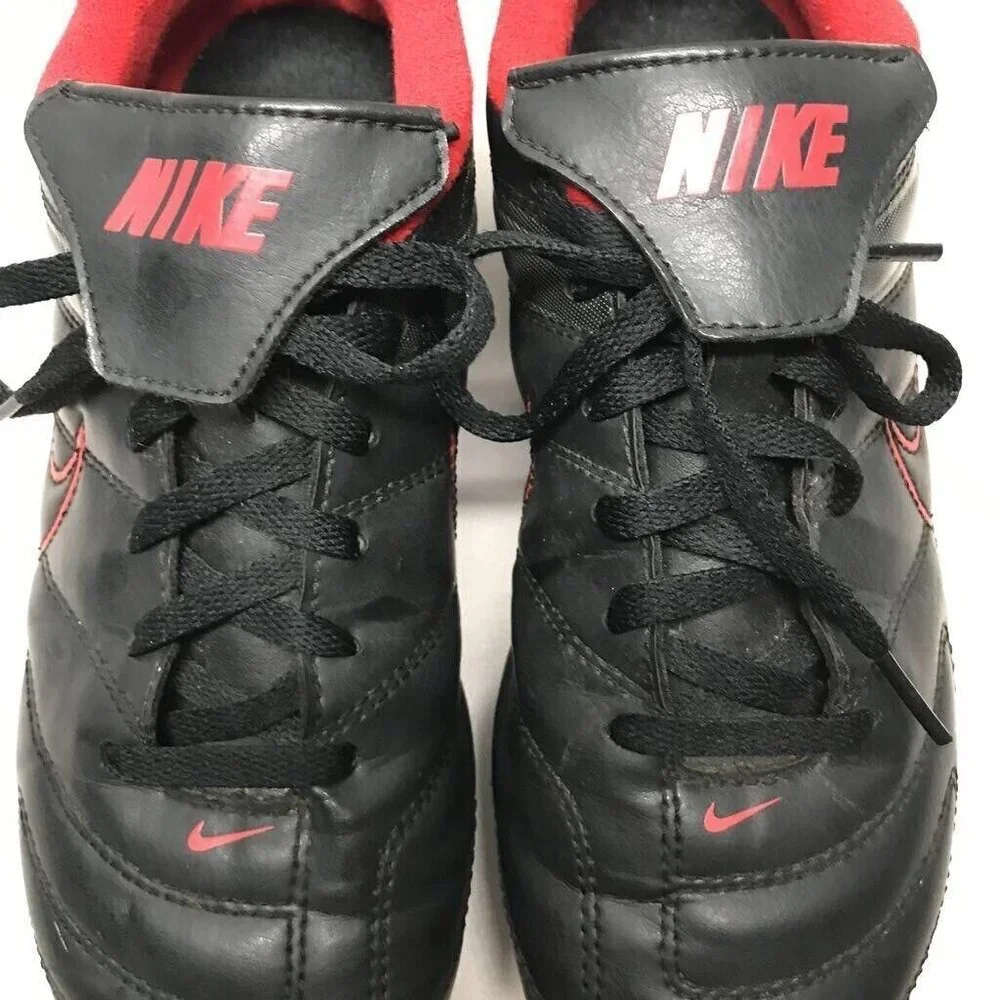Nike JR Park II FG-R Football Cleats Boys 4Y Black Lace Up Low Top 359622-061